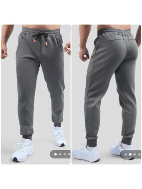 Fioboc Weekend Performance Joggers Pants Men XXL Gray Soft Elastic Waist Workout